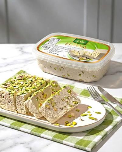 Pistachio Halva — حلاوة طحينية بالفستق available at Hana Market