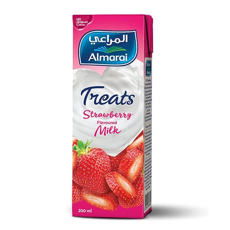 Almarai Treats Strawberry Milk — المراعي available at Hana Market